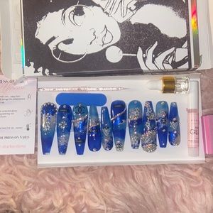 Beautiful homemade press on nails